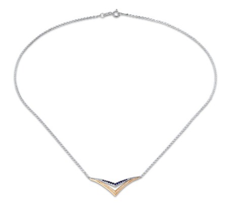 10KR + SL925 Necklace Blue Sapphire,Diamond (N309332SAPR0SL)