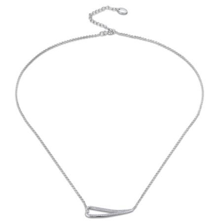 Sterling Silver Necklace White Cubic Zirconia (N309613WCZSL925)