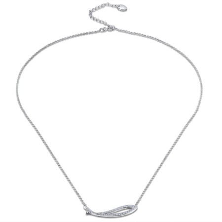 Sterling Silver Necklace White Cubic Zirconia (N309615WCZSL925)