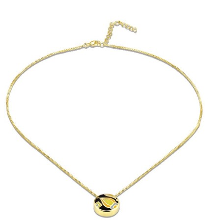 Brass w/ Yellow Gold Plating Necklace Enamel (N309897ENA2BRY)