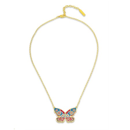 Brass w/ Yellow Gold Plating Necklace Enamel (N309907ENA1BRY)