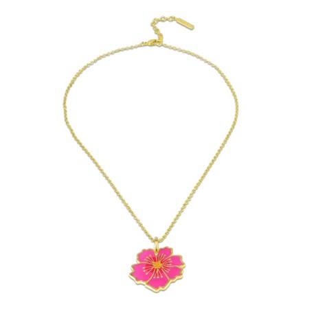 Brass w/ Yellow Gold Plating Necklace Enamel (N309910ENABRY)