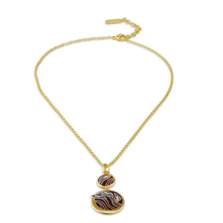 Brass w/ Yellow Gold Plating Necklace Enamel (N309911ENABRY)