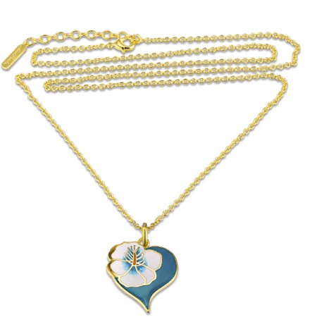 Brass w/ Yellow Gold Plating Necklace Enamel (N309916ENA1BRY)