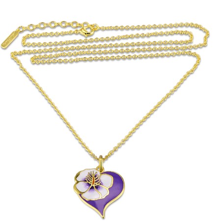 Brass w/ Yellow Gold Plating Necklace Enamel (N309916ENABRY)