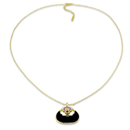 Brass w/ Yellow Gold Plating Necklace Enamel (N309918ENABRY)