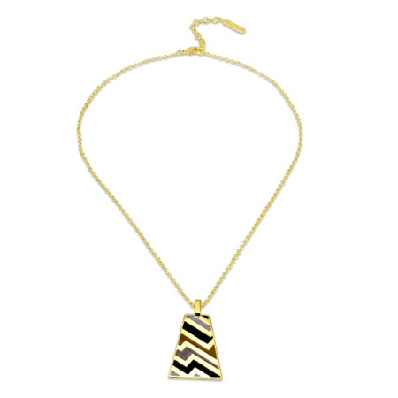 Brass w/ Yellow Gold Plating Necklace Enamel (N309921ENABRY)