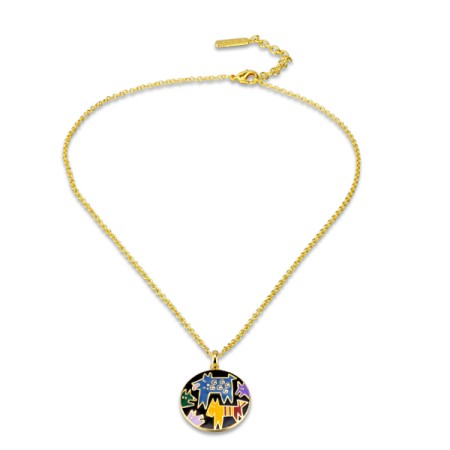 Brass w/ Yellow Gold Plating Necklace Enamel (N309929ENA1BRY)