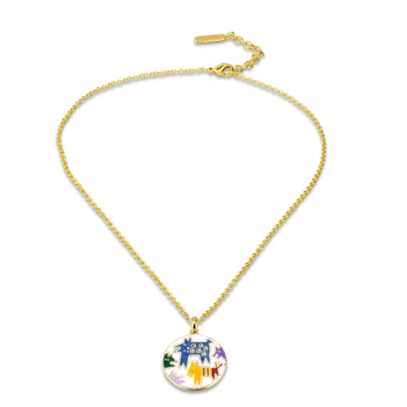 Brass w/ Yellow Gold Plating Necklace Enamel (N309929ENABRY)