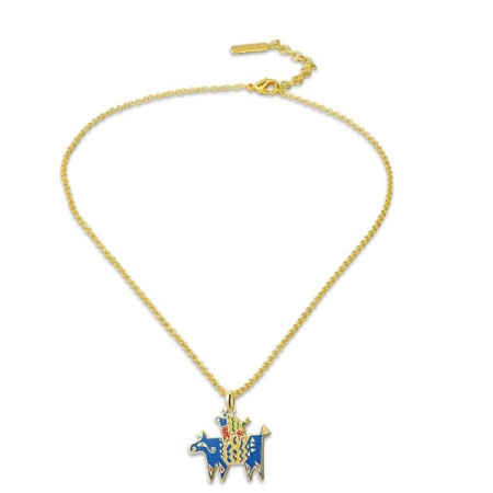 Brass w/ Yellow Gold Plating Necklace Enamel (N309931EABRY)