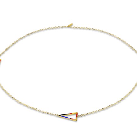 Brass w/ Yellow Gold Plating Necklace Enamel (N309937ENABRY)
