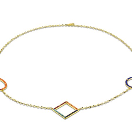 Brass w/ Yellow Gold Plating Necklace Enamel (N309939ENABRY)
