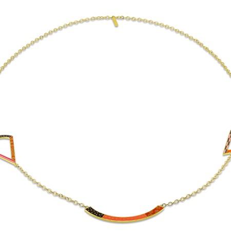 Brass w/ Yellow Gold Plating Necklace Enamel (N309940ENABRY)