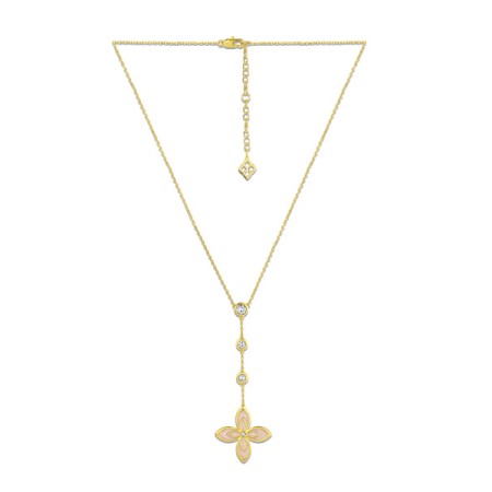 Brass w/ Yellow Gold Plating Necklace Enamel,Swarovski 001 (N311251EA4BRY)