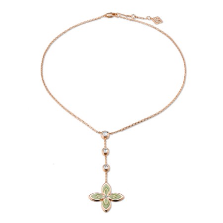 Brass w/ Rose Gold Plating Necklace Enamel,Swarovski 001 (N311251EA7BRR)