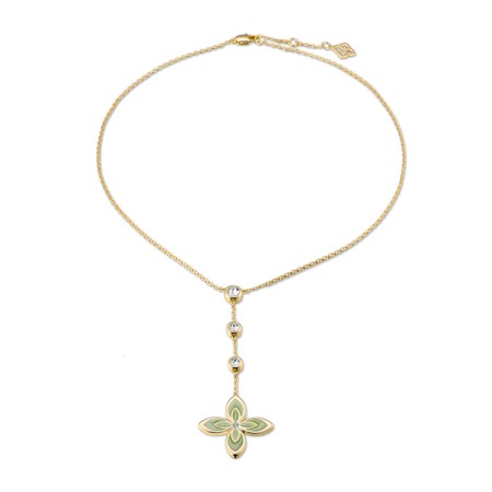 Brass w/ Yellow Gold Plating Necklace Enamel,Swarovski 001 (N311251EA7BRY)