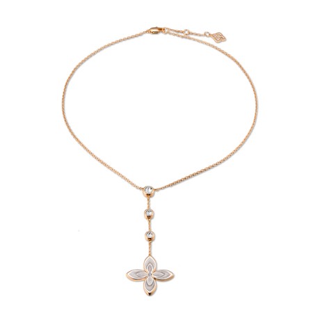 Brass w/ Rose Gold Plating Necklace Enamel,Swarovski 001 (N311251EA8BRR)