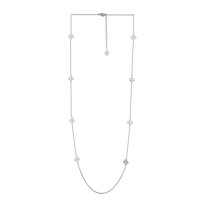 Brass w/ White Gold Plating Necklace Enamel (N311258EA5BRW)