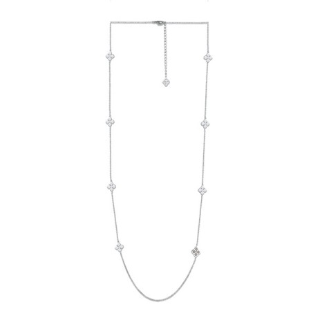 Brass w/ White Gold Plating Necklace Enamel (N311258EA5BRW)