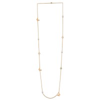 Brass w/ Rose Gold Plating Necklace Crystal (Chaton Gold Foiled #001),Enamel (N311259EA7BRR)