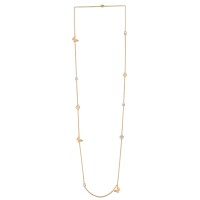 Brass w/ Rose Gold Plating Necklace Crystal (Chaton Gold Foiled #001),Enamel (N311259EA8BRR)