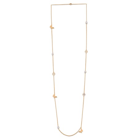 Brass w/ Rose Gold Plating Necklace Crystal (Chaton Gold Foiled #001),Enamel (N311259EA8BRR)