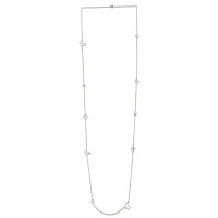 Brass w/ White Gold Plating Necklace Crystal (Chaton Gold Foiled #001),Enamel (N311259EA8BRW)