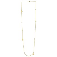 Brass w/ Yellow Gold Plating Necklace Crystal (Chaton Gold Foiled #001),Enamel (N311259EABRY)