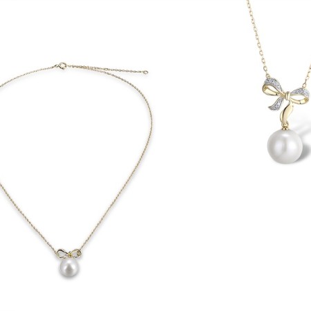 9KYW Necklace Diamond,Fresh Water White Pearl (N311630FWP9KYW)
