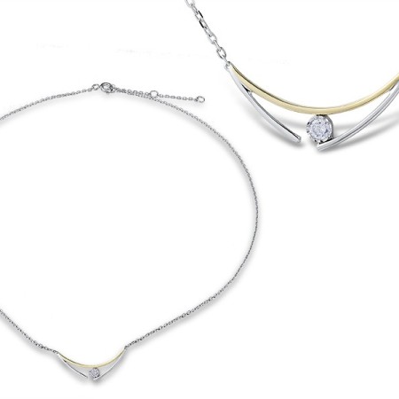 9TT Necklace White Cubic Zirconia (N311658AWCZ9TT)