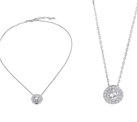 Sterling Silver Necklace White Cubic Zirconia (N312046WCZSL925)