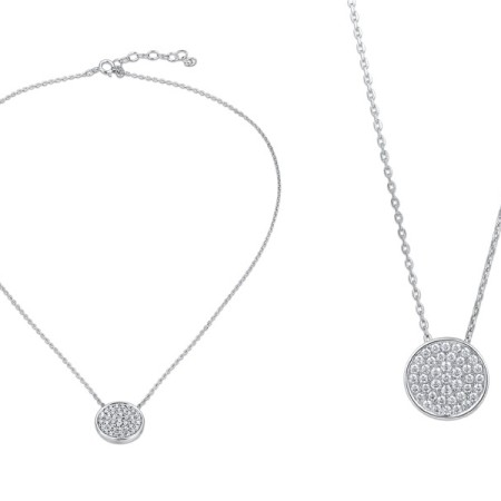 Sterling Silver Necklace White Cubic Zirconia (N312055WCZSL925)