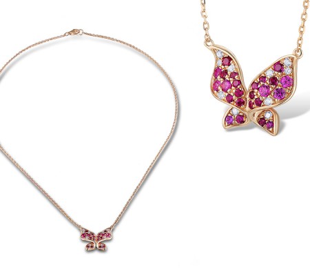 14KR Necklace Diamond,Ruby (N312889RUY14KR)