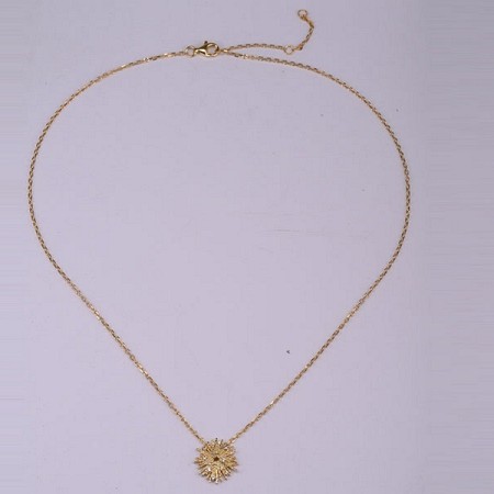 Sterling Silver w/ Yellow Plating Necklace Blue Spinel,Created Purple Nano Spinel,Nano pink spinel (N315651BPNSSY925)