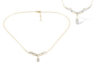 14KYW Necklace Diamond (N318931DIA14KYW)