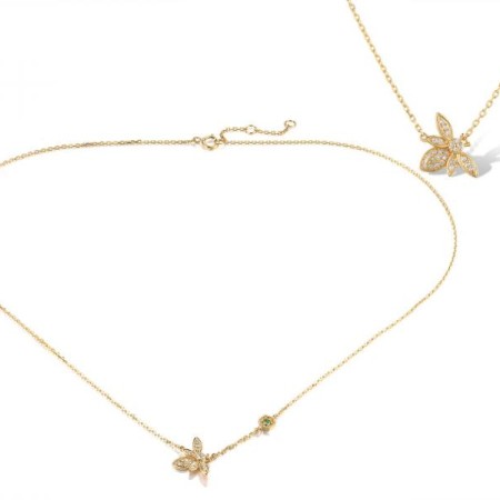 14KY Necklace Green Garnet,Diamond (N319402GNG14KY)