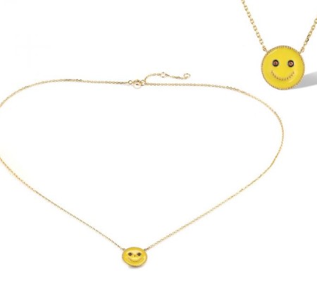 14KYB Necklace Enamel,Orange Sapphire (N319843ENA14KYB)