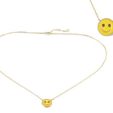 14KYB Necklace Enamel,Orange Sapphire (N319843ENA14KYB)