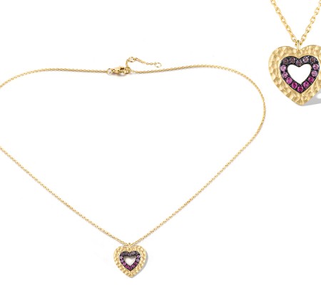 14KYB Necklace Amethyst,Pink Sapphire,Ruby (N319974APSR14KYB)