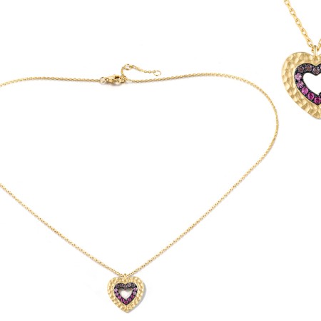 14KYB Necklace Amethyst,Pink Sapphire,Ruby (N319974APSR14KYB)