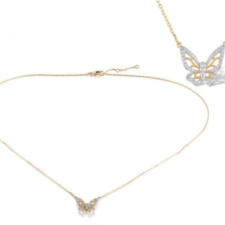 14KYW Necklace Diamond (N320002DIA14KYW)