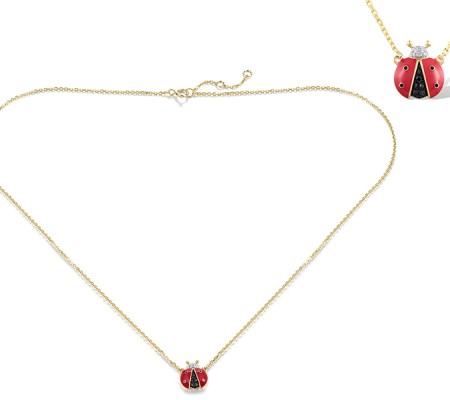 14KYWB Necklace Enamel,Black Diamond,Diamond (N320007AENA14KYWB)