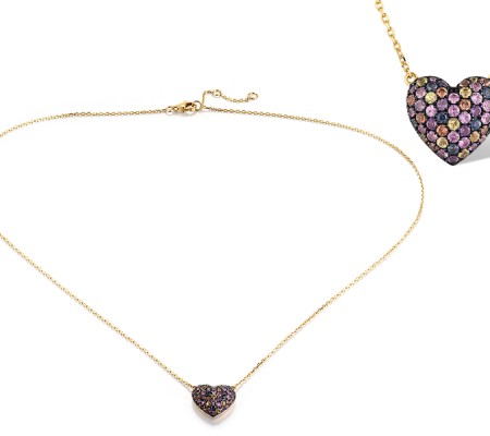 14KYB Necklace Amethyst,Blue Sapphire,Orange Sapphire,Pink Sapphire,Yellow Sapphire (N320009MUL14KYB)