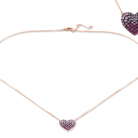14KRB Necklace Ruby,Diamond,Pink Sapphire (N320067PRU14KRB)