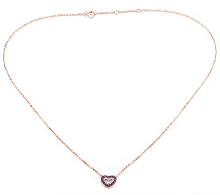 14KRWB Necklace Diamond,Ruby (N320069ARUY14KRWB)