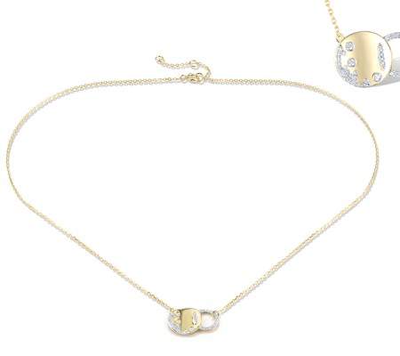 14KYW Necklace Diamond (N320204DIA14KYW)