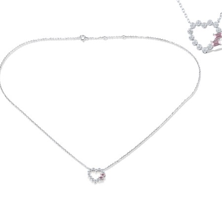 14KW Necklace Amethyst,Diamond (N320228AAME14KW)