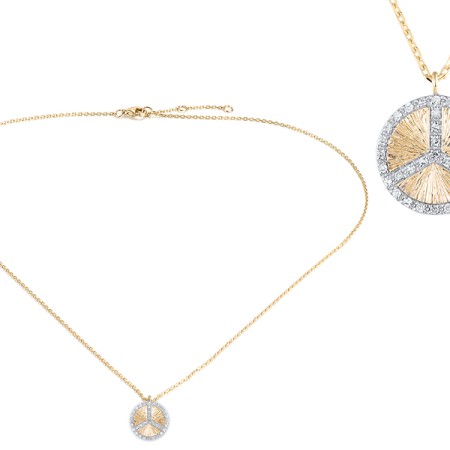 14KYW Necklace Diamond (N320243DIA14KYW)