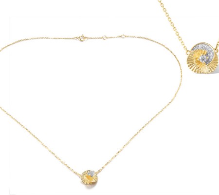 14KYW Necklace Diamond (N320376DIA14KYW)