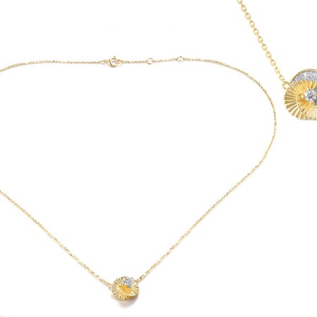14KYW Necklace Diamond (N320376DIA14KYW)